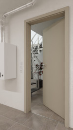 Detail-Milieuansicht von GARANT Wärmeschutztür Matt Seidengrau 7044 G-TEC