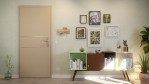 Frontansicht von GARANT Wohnungseingangstür Aura 832 Matt Seidengrau 7044 G-TEC