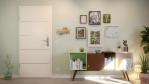 Front-Milieuansicht von GARANT Wohnungseingangstür Corona 730 Quer Authentic Bianco CePaL