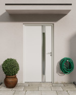 Stilwelt main von Stahl Nebeneingangstür TEMIDAS S68 ZL mit Glasausschnitt