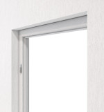 Detailansicht von HÖRMANN Blockrahmen Eiche Weiß Duradecor ProLine mit runder Kante