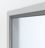 Detailansicht von Durchblickfenster Feuerschutzglas HW 190 F mit zweiteiliger Umfassungszarge - Hörmann in RAL 7035