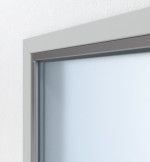 Detailansicht von Durchblickfenster Isolierglas HW-D-ISO mit zweiteiliger Umfassungszarge - Hörmann in RAL 7035