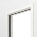 Detailansicht von GARANT Schiebetürsystem in der Wand laufend Authentic Bianco CePaL