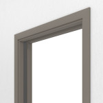 Detailansicht von LEBO Schiebetürsystem in der Wand laufend Ultramatt Taupe Versio