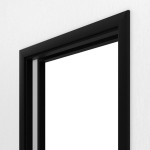 Detailansicht von Schiebetürsystem in der Wand laufend BaseLine Schwarz RAL 9005 Lack - Hörmann