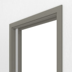Detailansicht von Schiebetürsystem in der Wand laufend Ultramatt Staubgrau DesignLine Concepto - Hörmann