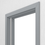 Detailansicht von JELD-WEN Schiebetürsystem in der Wand laufend Classic Flint Grey DuriTop