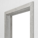 Detailansicht von JELD-WEN Schiebetürsystem in der Wand laufend Classic Trend Concrete Hell DuriTop CPL