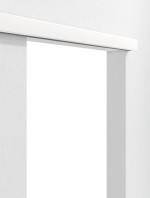 Detailbild von Schiebetürsystem PortaLit Esche Arctic Weiß ESR 222 vor der Wand laufend ohne Zarge - Westag