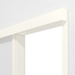 Detailansicht von GARANT Schiebetürsystem vor der Wand laufend 0105-60 Pearl White CePaL