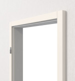 Wandansicht von Blendrahmen 0105-60 Pearl White Resopal mit eckiger Kante - Deine Tür