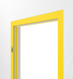 Wandansicht von Blockrahmen D 483-60 Yellow Resopal mit eckiger Kante - Deine Tür