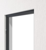 Detailansicht von der Aluminium-Blockzarge DB 703 Trend für Holztüren - Küffner