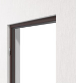 Detailansicht von der Aluminium-Blockzarge Rost Trend für Holztüren - Küffner