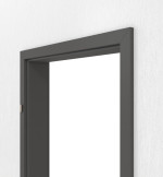 Detailansicht von GARANT Zarge für Feuchtraumtüren 10622-60 Ebony Resopal mit eckiger Kante