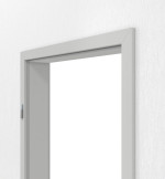 Detailansicht von GARANT Zarge D92-60 Dove Grey Resopal mit eckiger Kante