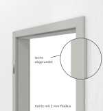 Detail Hellgrau A 402 PortaLit Zarge (eckig 2 mm Radius) für Wohnungseingangstür - Westag