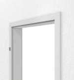 Detailansicht von GARANT Zarge für Wohnungseingangstüren Silver Grey 0160-60 CePaL mit kleiner Rundkante