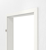 Detailansicht von GARANT Zarge für Schallschutztüren Authentic Bianco CePaL mit runder Kante