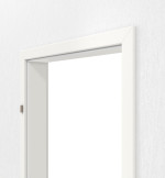Detailansicht der Zarge von GARANT Wohnungseingangstür-Set Weißlack RAL 9016 CePaL mit Zarge und Beschlag