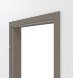Detailansicht von Zarge Taupe RAL 7048 Mattlack mit eckiger Kante - Hörmann