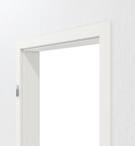 Detailansicht von HUGA Zarge Weiß ähnlich RAL 9016 Mattlack mit eckiger Kante