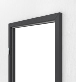 Detailansicht von GARANT Blockrahmen Matt Graphitgrau 7024 G-TEC mit runder Kante