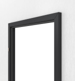 Detailansicht von GARANT Blockrahmen für Wohnungseingangstüren Matt RAL 9005 G-TEC mit runder Kante
