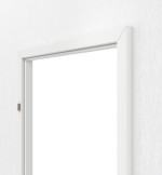 Detailansicht von GARANT Blockrahmen für Wohnungseingangstüren Matt Weißlack 9016 G-TEC mit runder Kante