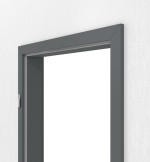 Detailansicht von WESTAG Zarge Mineral Grau (ähnl. RAL 7024) WestaLack mit eckiger Kante