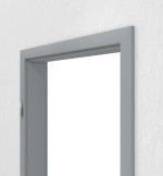 Detailansicht von JELD-WEN Zarge Flint Grey CPL mit runder Kante