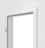 Detailansicht der Zarge von JELD-WEN Innentür-Set Uni grau Optima DuriTop CPL mit Zarge und Drücker