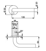 Technische Zeichnung Patrik II-R Flat - Südmetall