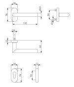 Technische Zeichnung Ronny II-R Schmalrahmengarnitur - Südmetall