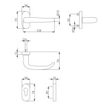 Technische Zeichnung Madrid-R Schmalrahmengarnitur - Südmetall