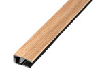Ansicht von PROVARIOclip Uni Abschlussprofil Aluminium 7-18mm Dekorfolie Eiche natur 90cm - Proline