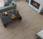 Milieubild Wohnzimmer von Eiche graubraun strukturiert 1-Stab Living Laminat - Wiparquet
