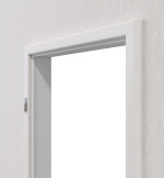Perspektive in der Wand von Blendrahmen Bütte Weiß CPL mit runder Kante - Huga