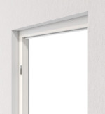 Perspektive in der Wand von Blockrahmen Gebürstetes Weiß CPL Vario mit eckiger Kante - Hörmann