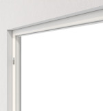 Perspektive in der Wand von Blockrahmen für Doppelflügeltüren Weiß RAL 9016 CPL - Interio