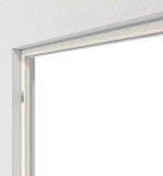 Detailansicht von Blockrahmen Glatt Premium Weißlack RAL 9010 für Doppelflügeltüren
