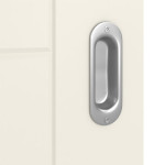 Detailansicht der Oberfläche von Bretagne Typ 3004 Weißlack RAL 9010 Doppelflügel-Schiebetür - Westag