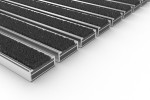 Schräge Detailansicht von Aluprofilmatte KLASSIK ColourPlus anthrazit - Entrada