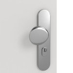 Detailansicht der Oberfläche von GARANT Wohnungseingangstür 0160-60 Silver Grey CePaL mit Lichtausschnitt LA-10