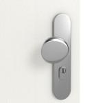 Detailansicht der Oberfläche von GARANT Wohnungseingangstür Authentic Bianco CePaL mit Lichtausschnitt LA-10