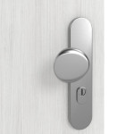 Detailansicht der Oberfläche von GARANT Wohnungseingangstür Authentic Grigio CePaL mit Lichtausschnitt LA-10