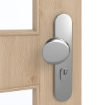 Detailansicht der Oberfläche von GARANT Wohnungseingangstür Authentic Achat CePaL mit Lichtausschnitt LA-11