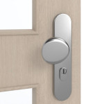 Detailansicht der Oberfläche von GARANT Wohnungseingangstür Authentic Akazie GCK08 mit Lichtausschnitt LA-11