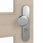 Detailansicht der Oberfläche von GARANT Wohnungseingangstür Quer Authentic Akazie GCK08 mit Lichtausschnitt LA-11